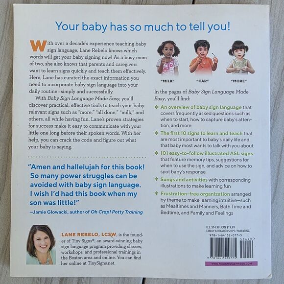 Baby Sign Language Made Easy: 101 Signs to Start Communicating with  - VERY GOOD - Picture 2 of 10